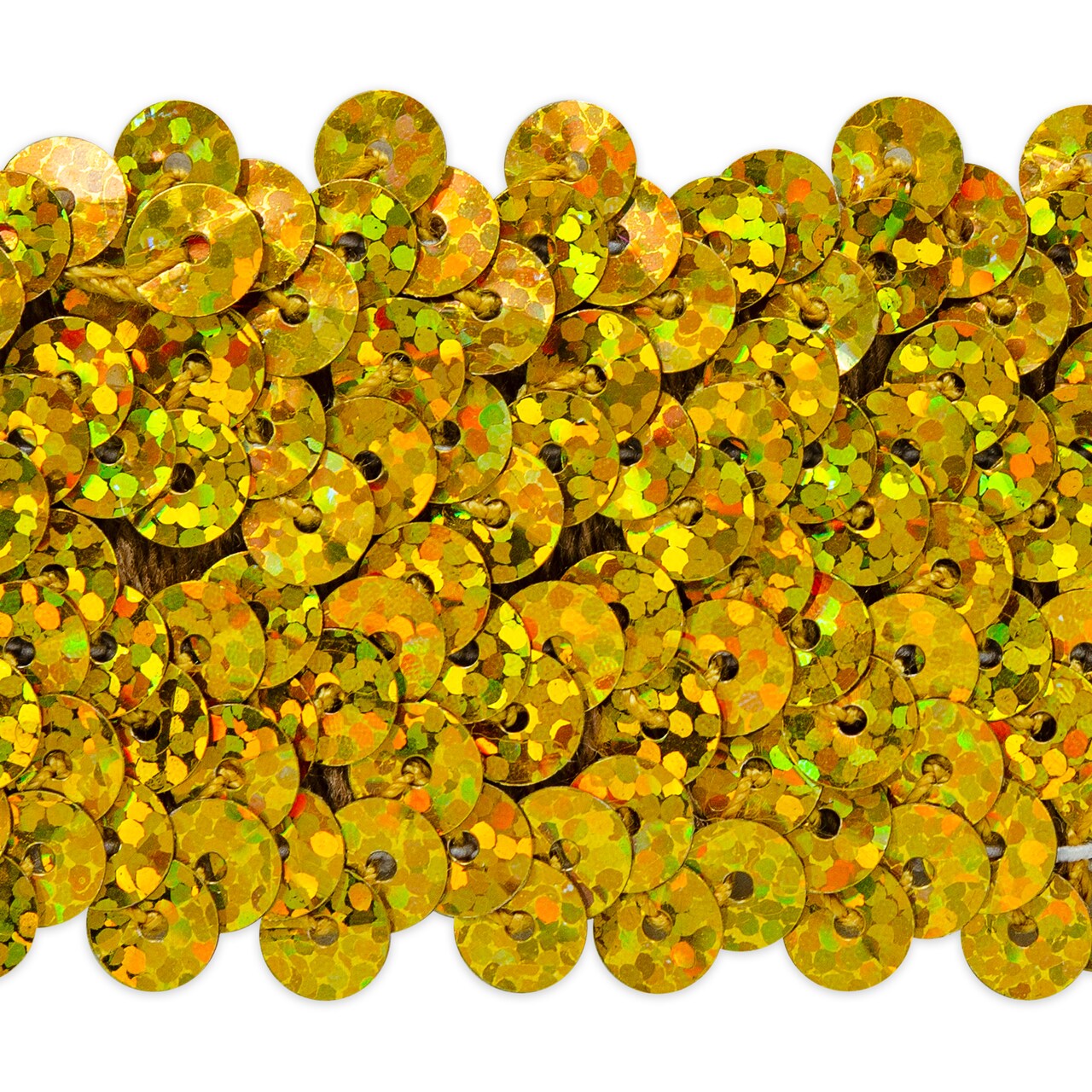 10 yards of 4 Row 1 1/2" Starlight Hologram Stretch Sequin Trim | 10 yard cut